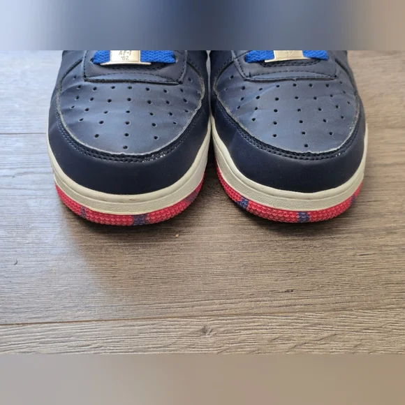Air Force 1 '07 Nike Dark Blue White Mens 8 Streetwear Athleisure Sporty - Picture 6 of 13